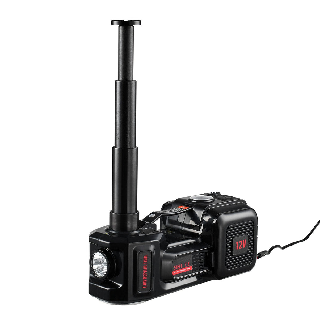 Electric Car Jack, 5 Tons /11000 Lbs, Electric Scissor Jack With Built - In Inflator, 12V Tire Change Replacement With Electric Impact Wrench & LED Light, Portable Jack Kit For Sedan, SUV, Truck - Survival Essential