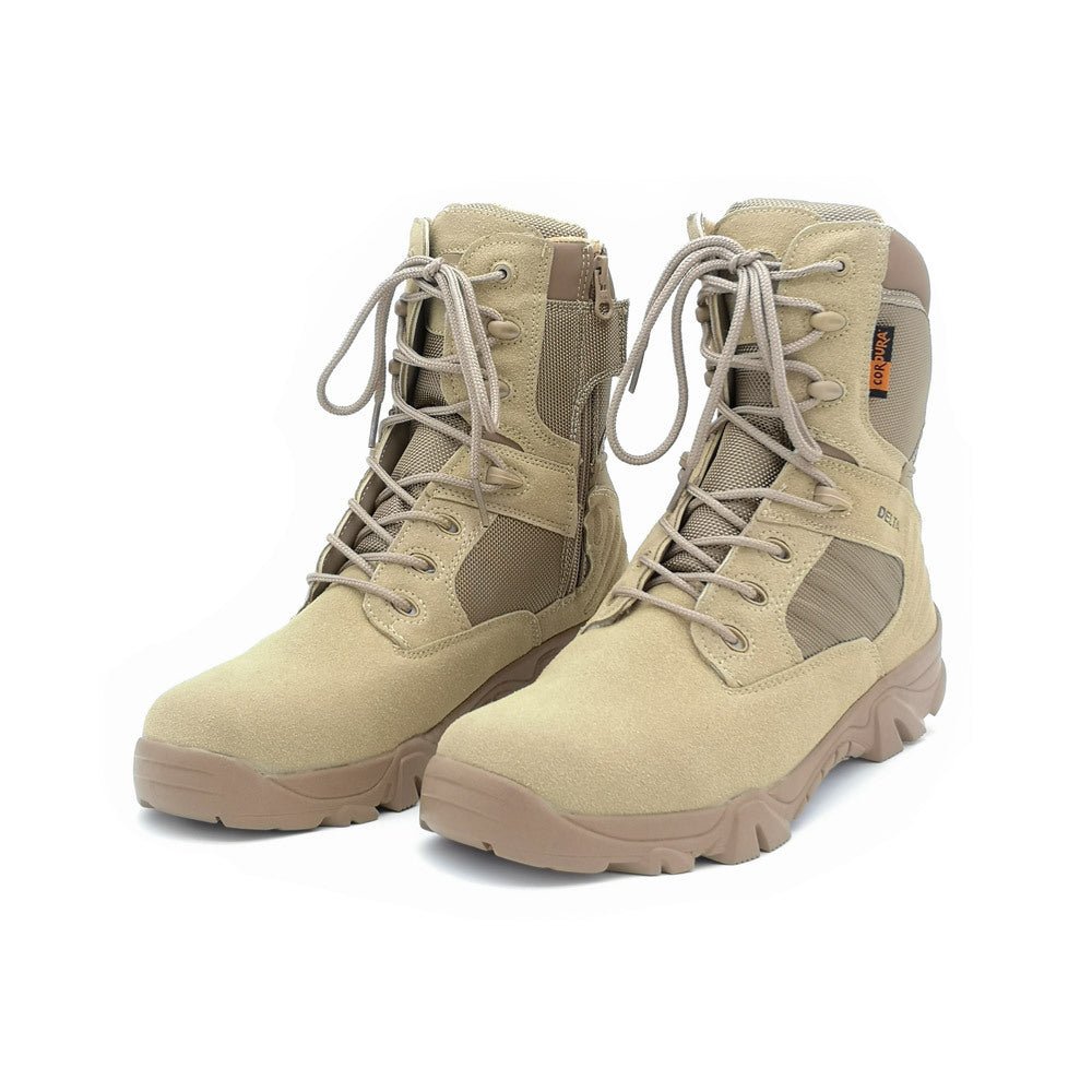 Men's Leather Suede Delta Military Boots - Survival Essential