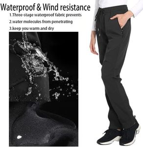 Womens Snow Ski Pants Waterproof Windproof Fleece Lined Warm Hiking Insulated Pants