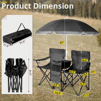 Black Fishing Chair Iron Bracket Oxford Cloth 85kg With Sunshade