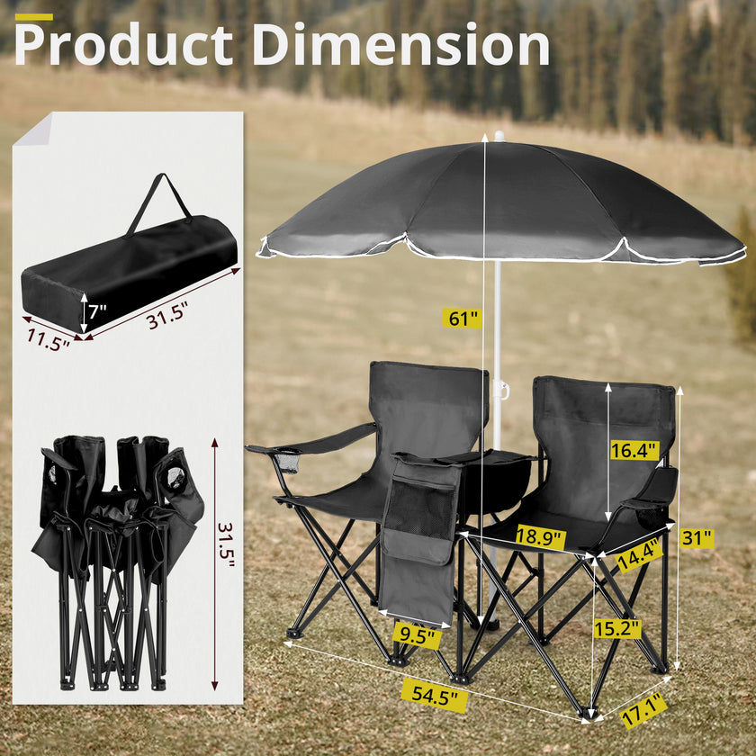 Black Fishing Chair Iron Bracket Oxford Cloth 85kg With Sunshade