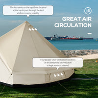 10 - Person Large Waterproof Yurt Camping Tent, Perfect for Family Camping, Blue - Survival Essential