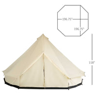 10 - Person Large Waterproof Yurt Camping Tent, Perfect for Family Camping, Blue - Survival Essential