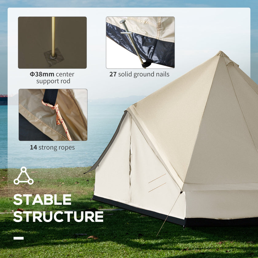 10 - Person Large Waterproof Yurt Camping Tent, Perfect for Family Camping, Blue - Survival Essential