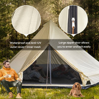 10 - Person Large Waterproof Yurt Camping Tent, Perfect for Family Camping, Blue - Survival Essential