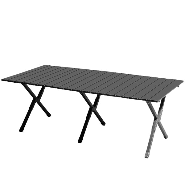 116X60X42cm Black Camping Roll Table - Survival Essential