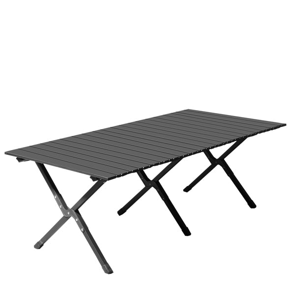 116X60X42cm Black Camping Roll Table - Survival Essential