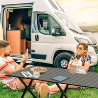 116X60X42cm Black Camping Roll Table - Survival Essential