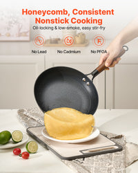 3 Piece Cast Iron Skillet Frying Pan Set 8 10 12 In Pre-Seasoned Nonstick Black