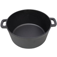 One In One Pre Seasoned Cast Iron Dutch Oven With Dual Handles, Outdoor Camping Deep Pot, With 2 Silicone Handle Covers, Banned Platform Temu