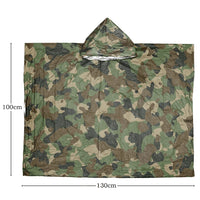 Outdoor First Aid Survival Emergency Camouflage Survival Raincoat