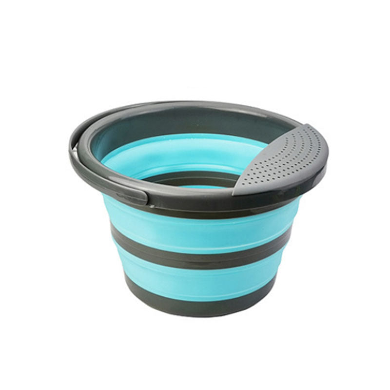 Folding multifunctional silicone bucket