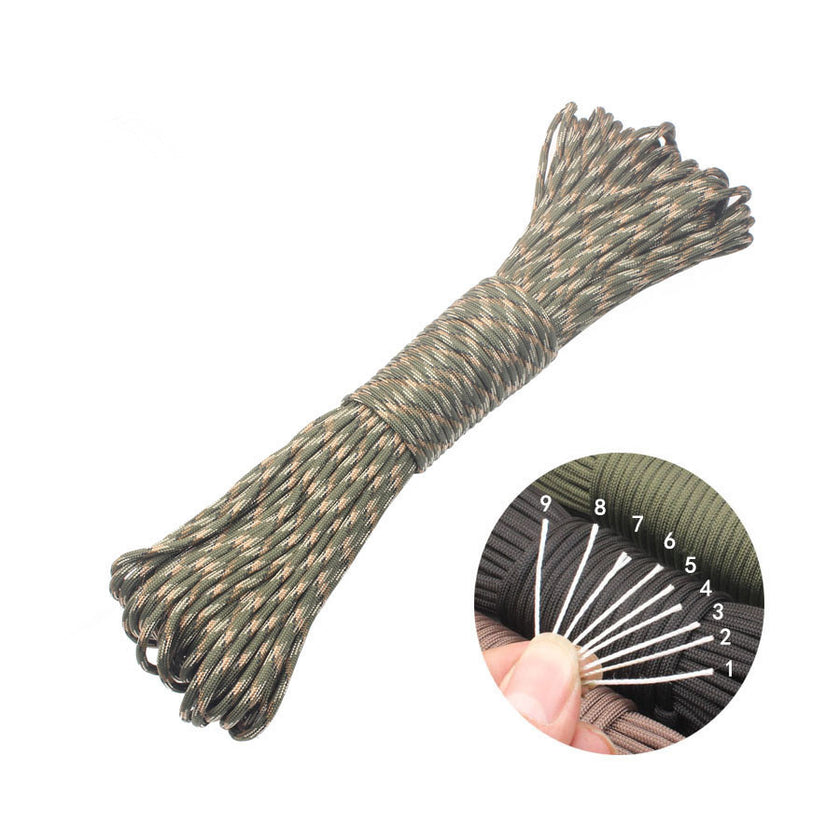 Military-standard multifunctional 9-core outdoor umbrella rope