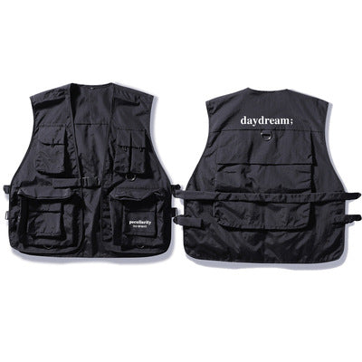 Military functional tactical secondary  vest multi-pocket tooling vest