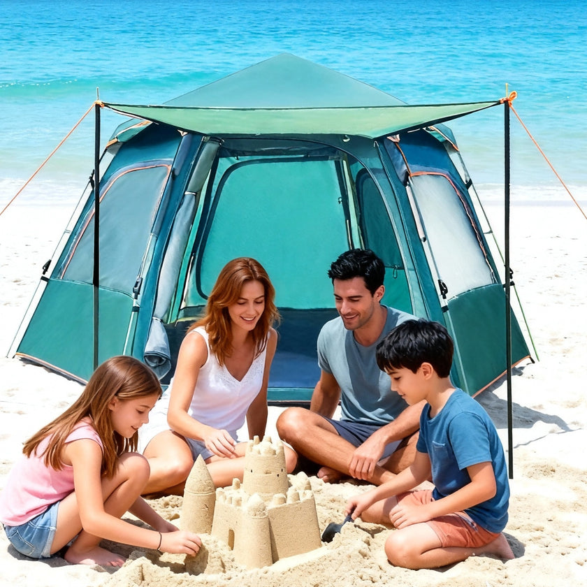 Quick-opening Tent 4-6 Person Medium-sized Outdoor Portable Tent Suitable For Family Camping Outdoor Activities Camping Tent Pop-up Tent Outdoor Tent Hiking Tent Beach Tent Portable Tent Party Tent