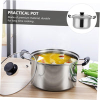 5PCS Induction Non Stick Stainless Steel Healthy Cookware Cooking Pot Stockpot - Survival Essential