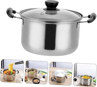 5PCS Induction Non Stick Stainless Steel Healthy Cookware Cooking Pot Stockpot - Survival Essential