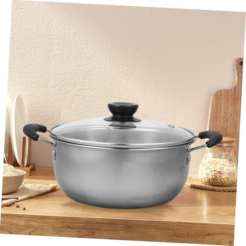 5PCS Induction Non Stick Stainless Steel Healthy Cookware Cooking Pot Stockpot - Survival Essential