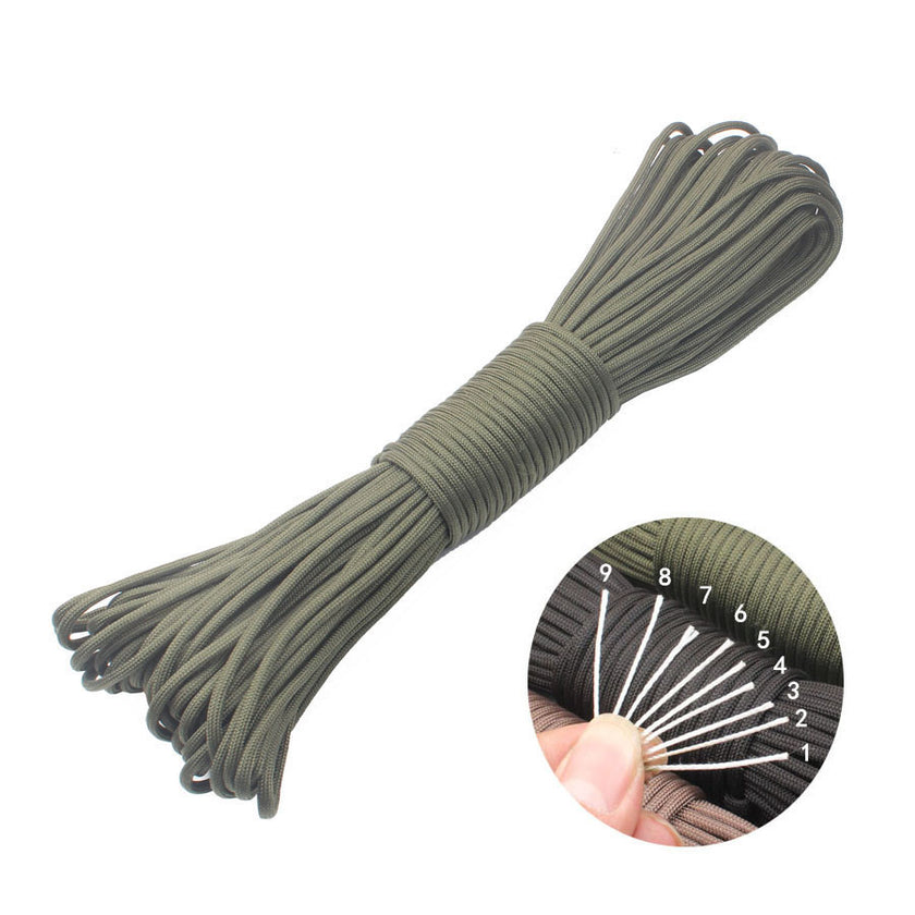 Military-standard multifunctional 9-core outdoor umbrella rope