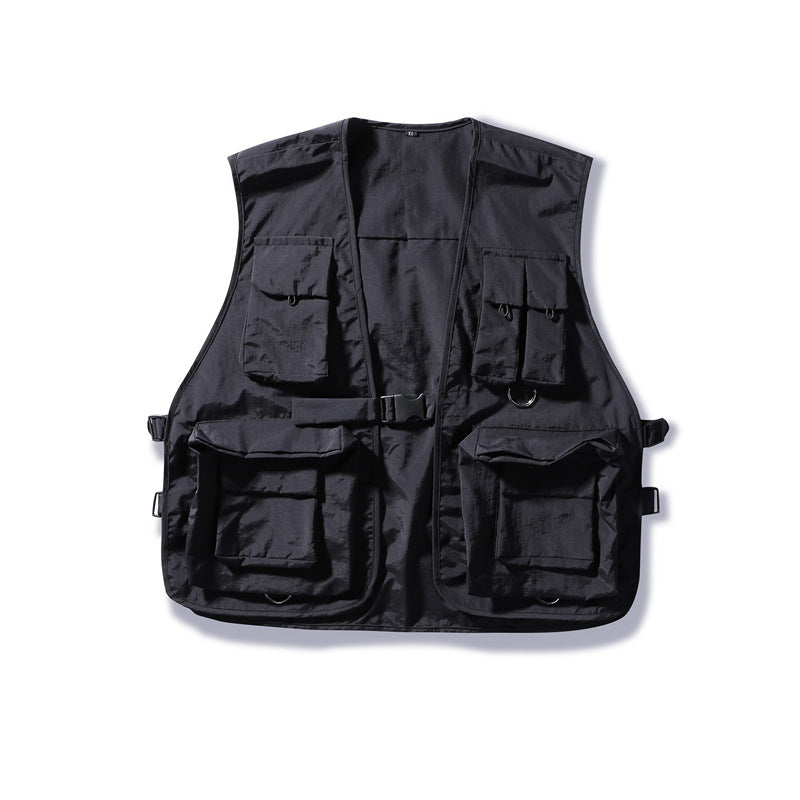 Military functional tactical secondary  vest multi-pocket tooling vest