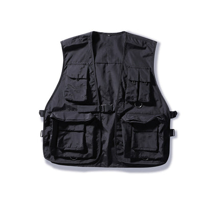 Military functional tactical secondary  vest multi-pocket tooling vest