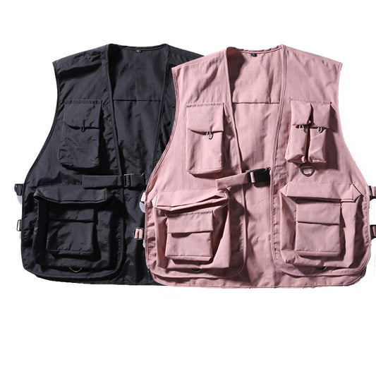 Military functional tactical secondary  vest multi-pocket tooling vest
