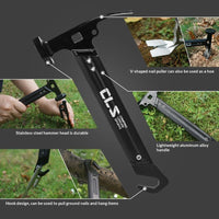 Outdoor Stainless Steel And Aluminum Alloy Handle Camp Canopy Ground HammerHammer For Tent Pegs