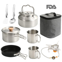 Outdoor Cookware Portable Folding Pan Set