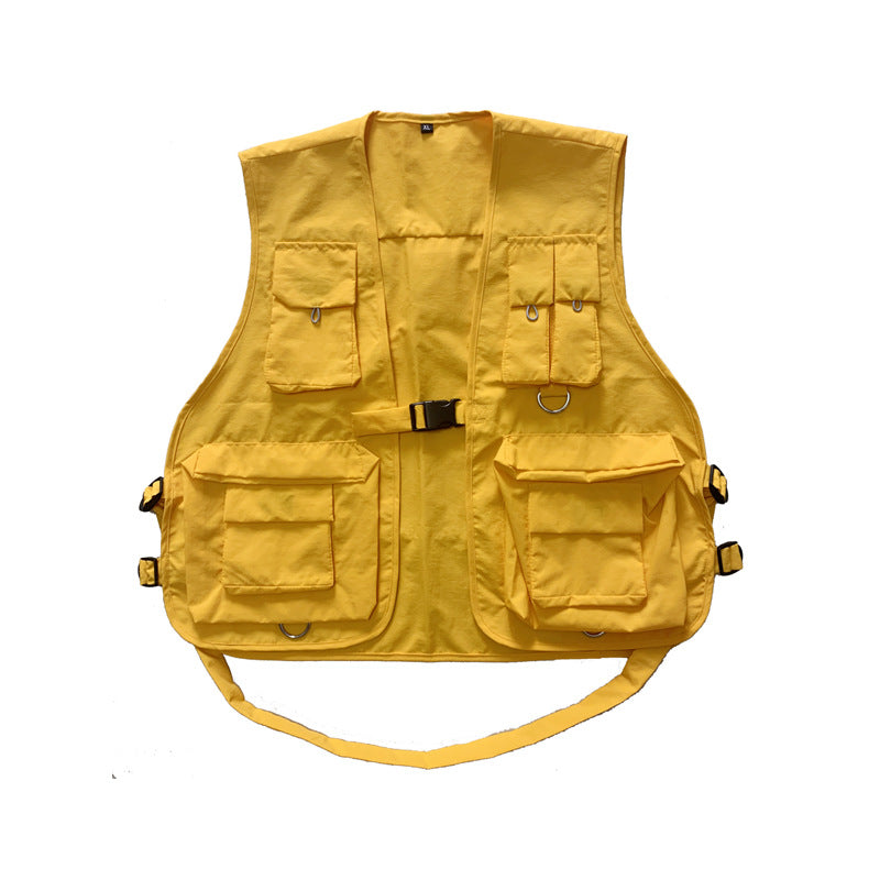 Military functional tactical secondary  vest multi-pocket tooling vest