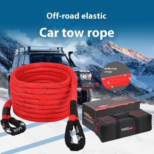 Elastic Car Pulling Rope Soft Shackle Outdoor Emergency Rescue Hand Holding Rope