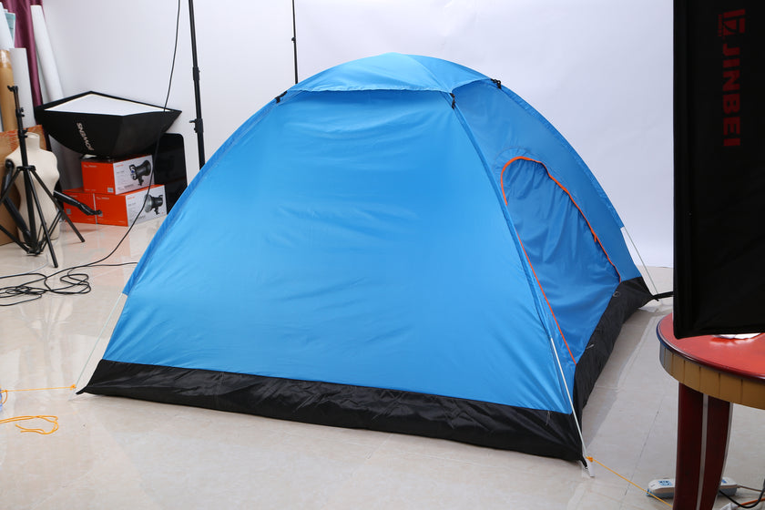 1Pc 4 Persons Camping Waterproof Tent Instant Setup Tent With Mosquito Net Doors Carrying Bag Folding 4 Seasons For Hiking Climbing Adventure Fishing