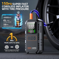 Car Multifunctional Tire Inflator With Emergency Start Power Supply - Survival Essential