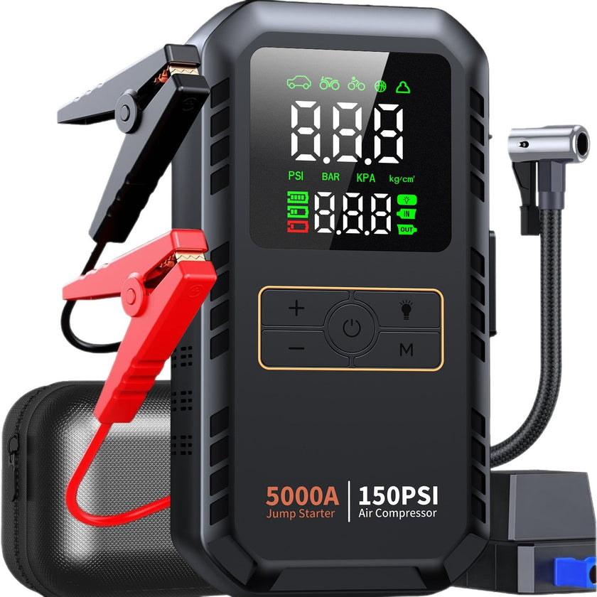 Car Multifunctional Tire Inflator With Emergency Start Power Supply - Survival Essential