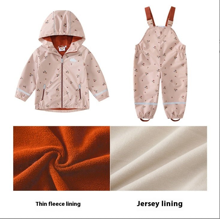 Children's Suit Coat Top Shell Jacket Jacket Outdoor Raincoat Rain Pants - Survival Essential