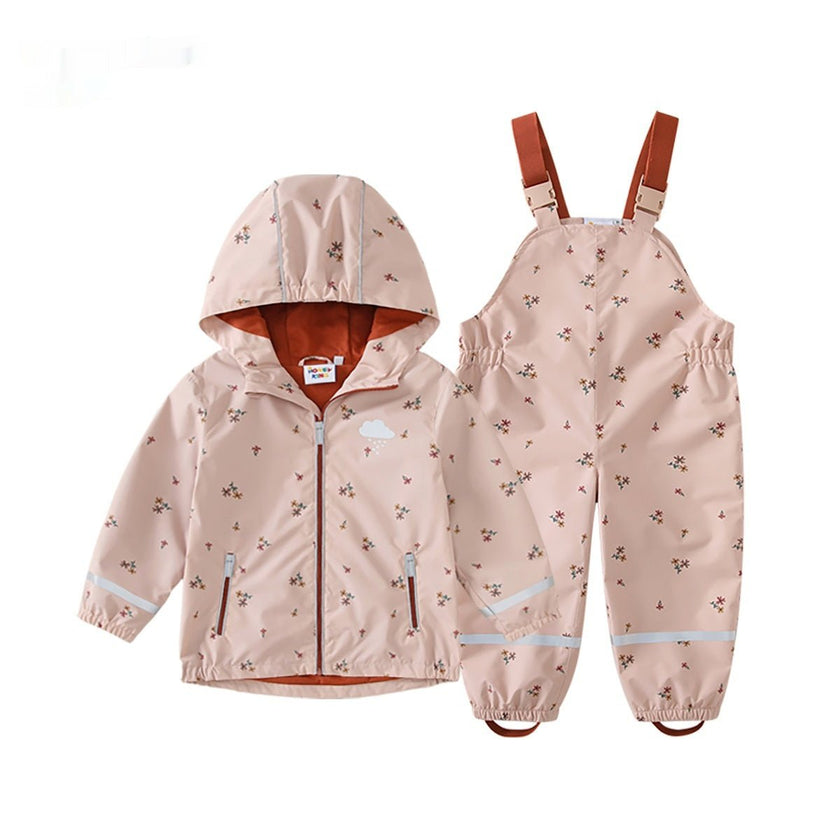 Children's Suit Coat Top Shell Jacket Jacket Outdoor Raincoat Rain Pants - Survival Essential