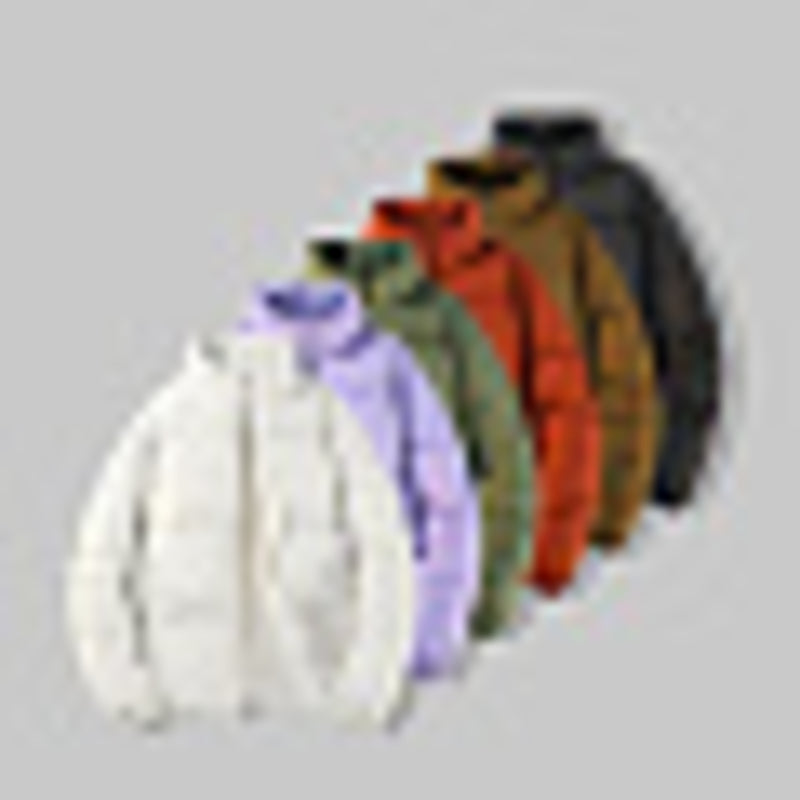 Winter Jacket Men Parkas Thicken Warm Coat Mens Stand Collar Jackets Solid Color Parka Coat Women Fashion New Streetwear 5XL