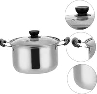 5PCS Induction Non Stick Stainless Steel Healthy Cookware Cooking Pot Stockpot