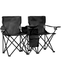Black Fishing Chair Iron Bracket Oxford Cloth 85kg With Sunshade