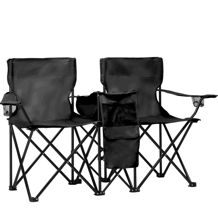 Black Fishing Chair Iron Bracket Oxford Cloth 85kg With Sunshade