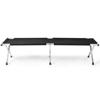 Portable Folding Camping Cot With Carrying Bag Army Black