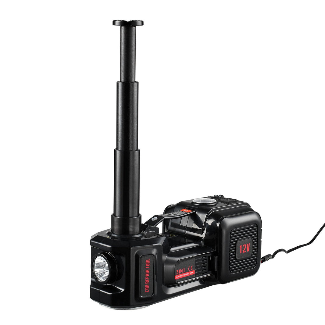 Electric Car Jack, 5 Tons /11000 Lbs, Electric Scissor Jack With Built - In Inflator, 12V Tire Change Replacement With Electric Impact Wrench & LED Light, Portable Jack Kit For Sedan, SUV, Truck - Survival Essential