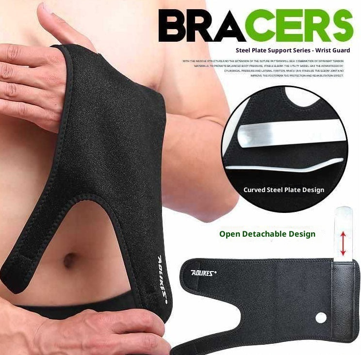 Athletic Wristguards Steel Plate Hand Protector Wrist Splint Fixed Protection