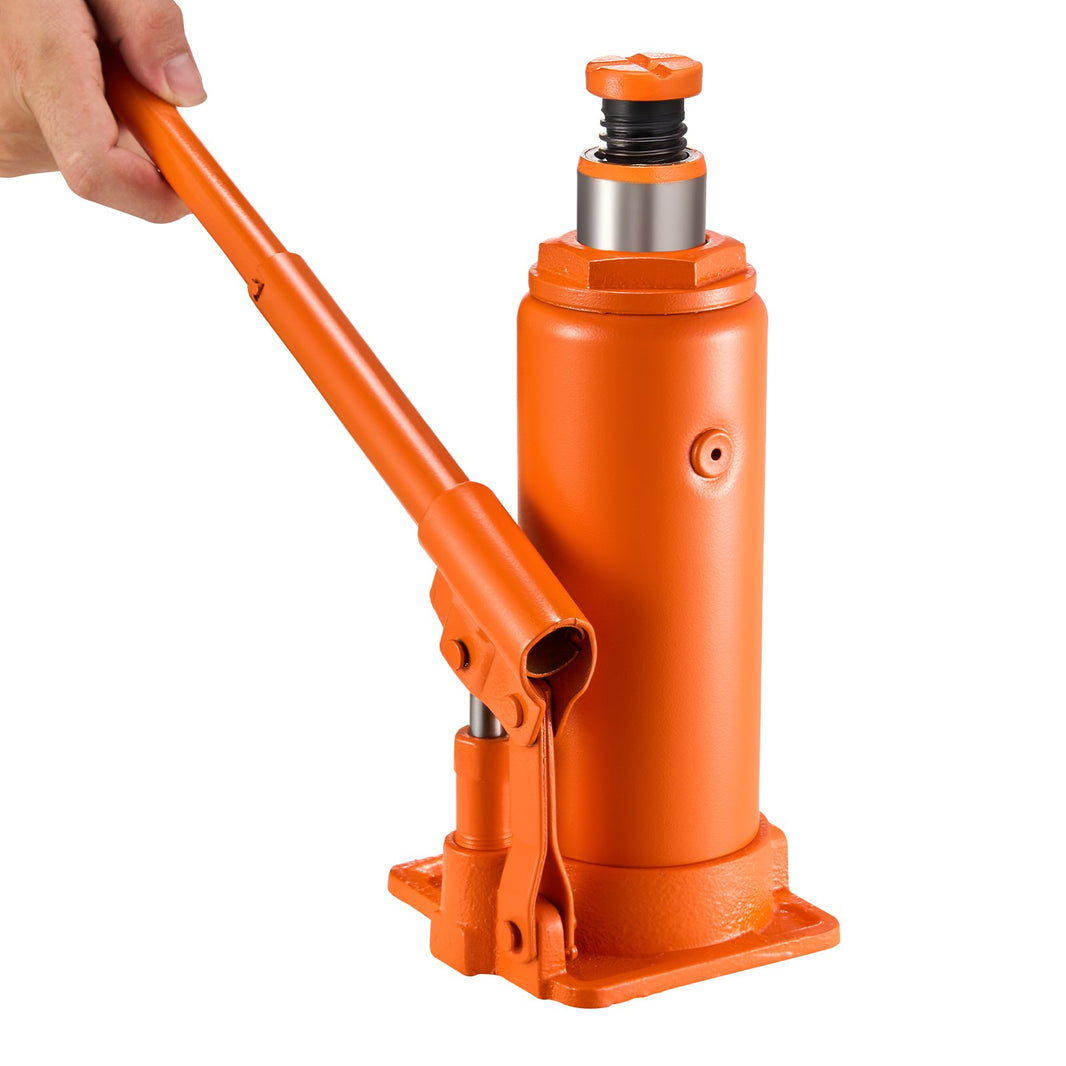 Hydraulic Bottle Jack, 10 Ton (22046 Lbs) Capacity, 9.3-18.5 Inch Lifting Range, Heavy Duty Welded Bottle Jack For Car, SUV, Pickup, Auto Repair, House Lift And Agricultural Equipment, Orange