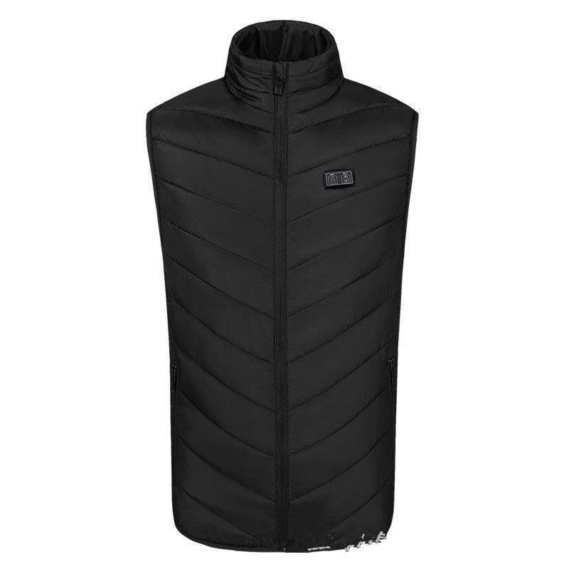 Fashionable Men's Stand Collar Heated Cotton Vest 11zones - Survival Essential