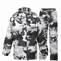 Gray Camouflage Raincoat Rain Pants Suit Men - Survival Essential