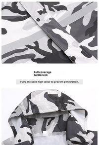 Gray Camouflage Raincoat Rain Pants Suit Men - Survival Essential