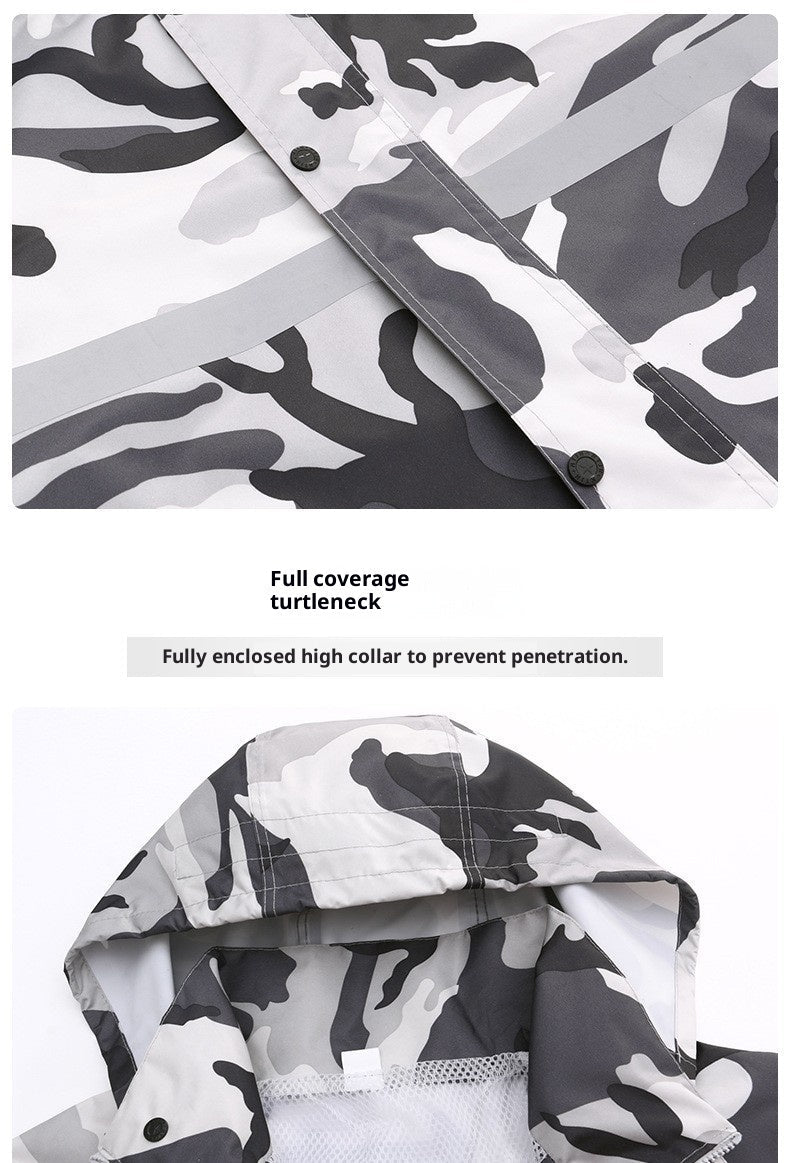 Gray Camouflage Raincoat Rain Pants Suit Men - Survival Essential