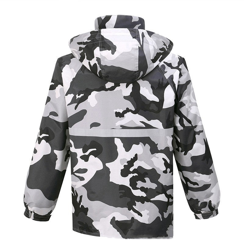 Gray Camouflage Raincoat Rain Pants Suit Men - Survival Essential