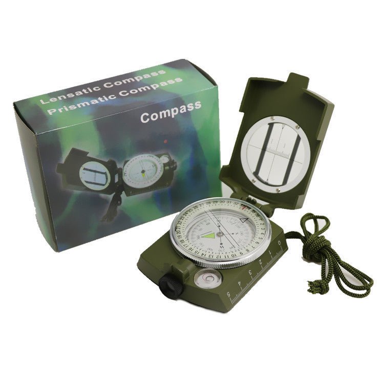 High - Precision American Compass, Multi - Function Military Green Compass - Survival Essential