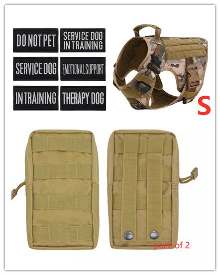 Military Tactical Dog Harness German Shepherd Adjustable Pet Dog Back - Survival Essential
